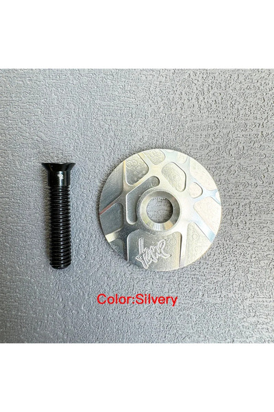 Choice 01غطاء رأس - غطاء سماعة رأس دراجة فضي من الألومنيوم 7075 ملحقات سماعة ...