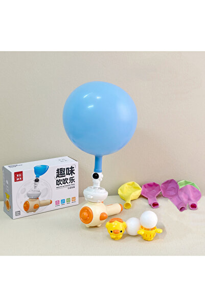 Choice لعبة مونتيسوري صفراء للأطفال مع كرة صفارة تنفخ وأنبوب نفخ عائم ومستشعر...