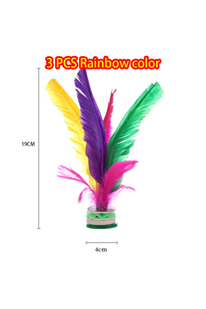 MEADE 3 قطع 3 قطع ريشة صينية ركلة ريشة لياقة بدنية ترفيه كرة قدم ركلة قدم أوز...