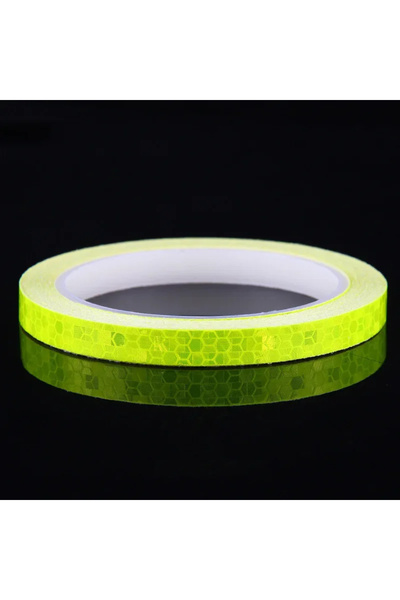 Choice ملصقات دراجات صفراء 1 سم × 8 م، شريط عاكس، شرائط تحذير أمان فلورية، أش...