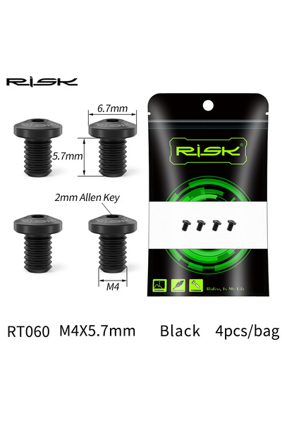 Choice RT060 BK 4 قطع مسامير تثبيت أحذية الفرامل C لدراجة الطريق، مسامير الفر...