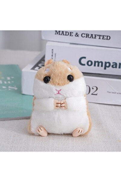 Choice دمية هامستر منفوشة باللون البيج، ألعاب قطيفة، سلسلة مفاتيح، قلادة، للن...