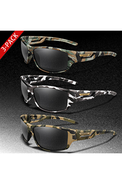 Choice X8-9-10 3 أزواج من نظارات الصيد المستقطبة للرجال بتصميم عسكري مموه UV4...
