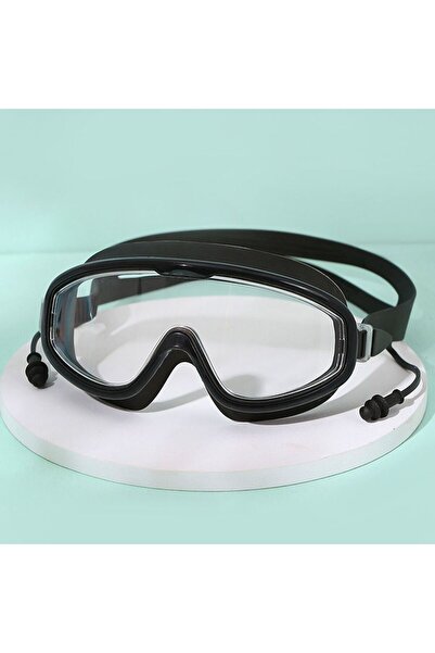 Choice نظارات سباحة خارجية سوداء مقاومة للماء ومضادة للضباب وواسعة الرؤية ونظ...