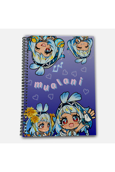 Define Moyas Genshin Impact Mualani Unlined A4 School Notebook 72 Sheets Model 1