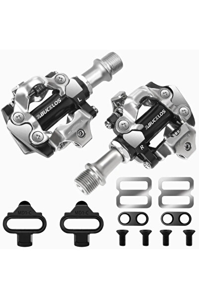 BUCKLOS دواسات PD-M760 دواسات دراجات جبلية ذاتية القفل، مجداف دراجة من سبائك ...