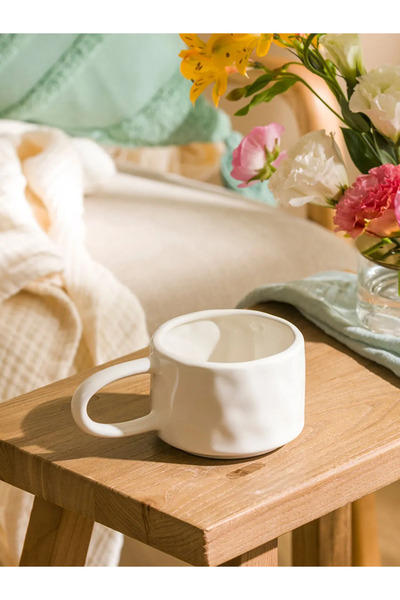 LC Waikiki Lcw Home White Bow Printed Ceramic Mug 400 ml