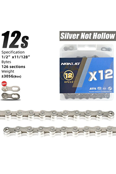 Choice سلسلة دراجة X12 Silver Nanlio X8 X9 X10 X11 X12 سلاسل دراجات الطرق الج...