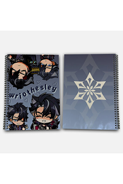 Define Moyas Genshin Impact Wriothesley Checkered A4 School Notebook 72 Sheets Model 1