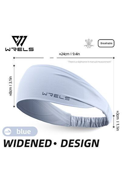 Choice عصابة رأس رياضية زرقاء من WRELS للجري واللياقة البدنية وعصابة رأس مرنة...