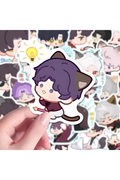Choice 52Pcs Anime Love and Deepspace Cat Tail Series Characters Stickers Waterproof Sticker DIY Laptop...