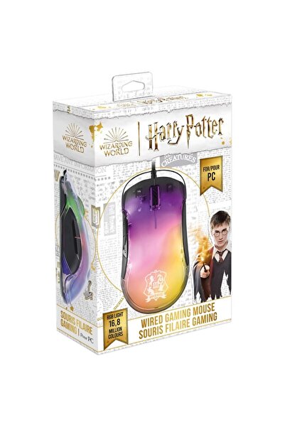 trade Gaming mouse with cable featuring Hogwarts School emblem