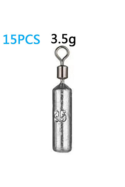 Choice 3.5 جرام 15 قطعة من أوزان الصيد 15 قطعة/الوحدة قالب ثقالة 3.5 جرام 5 جرام 7 جرام 10 جرام 14 جرام 20 جرام أنبوب رصاصة راسيا قلادة ميت