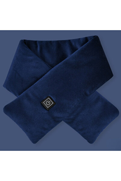 Choice Navy Blue USB Women Men Heating Scarf Temperature Scarf 3 Gears Wrap Fleece Washable Electric Neck W