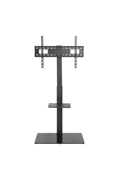 Skilltech حامل تلفزيون أرضي دوار SH 18FS بقاعدة زجاجية للشاشات من 37 إلى 70 بوصة، VESA 600x400، وزن 40 كجم