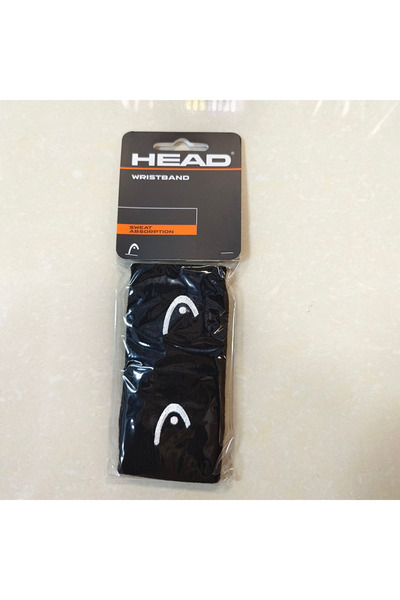 Choice سوار رياضي أسود HEAD مقاس 2.5 بوصة للتنس مريح لمسح العرق ومضاد للانزلاق