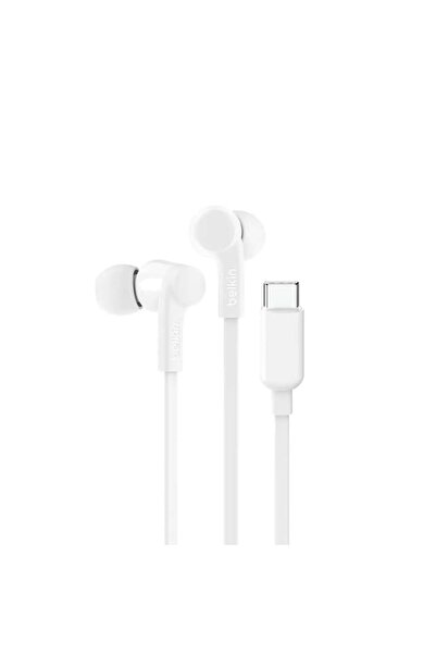 Belkin Ενσύρματα ακουστικά SoundForm για το αυτί, λευκά, 1,2 μ., 5 μεγέθη άκρων αυτιών