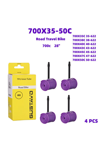 Choice صمام بريستا 700 سي 65 مم 4 قطع أنبوب داخلي خفيف الوزن من مادة TPU 700 سي 700 × 35 38 40 43 45 47 50 سي دراجة طريق