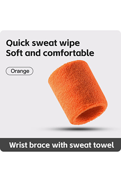 Choice برتقالي 1 قطعة منشفة رياضية أساور معصم التنس أساور العرق واقي المعصم كرة السلة اللياقة البدنية أساور العرق Wr