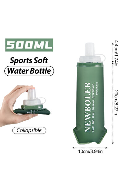 Choice BOT225-GRE-500 NEWBOLER قارورة ناعمة قابلة للطي من السيليكون 300 مل/50...