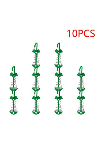 Choice 10pcs-green 10pcs Deck Anchor Pegs Windproof Aluminum Deck Tie Down Spring Fishbone Tent Anchors Ten