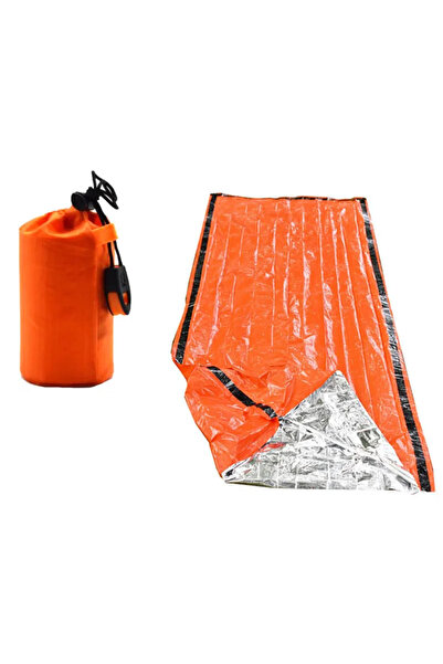 Choice orange sleepbag set Portable Waterproof Emergency Survival Sleeping Bag Outdoor Edc Camping Gear The