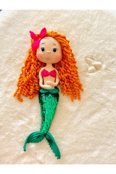 Handmade Amigurumi deniz kızı ariel