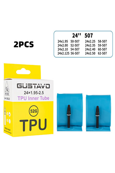Choice صمام بريستا 24 بوصة 45 مم قطعتين 24-1.95-2.5 إطار داخلي للدراجة من ماد...