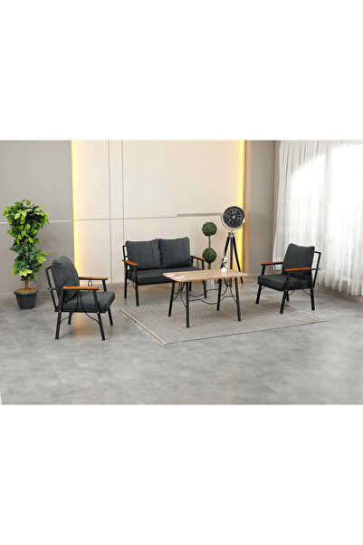 Zigonzi Rüya, 2+1+1 Bahçe-Balkon Mobilyası, Antrasit