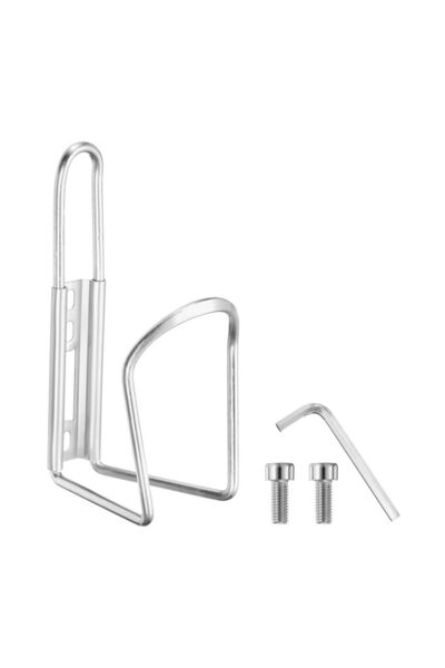 Choice قفص زجاجة دراجة من سبائك الألومنيوم فضي قطعة واحدة، ملحقات دراجة جبلية...