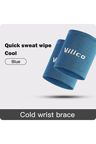 Choice19 M 2 pieces-AB133-BU 1/2 PC Summer Ice Cooling Wrist Sweatband Sport ...