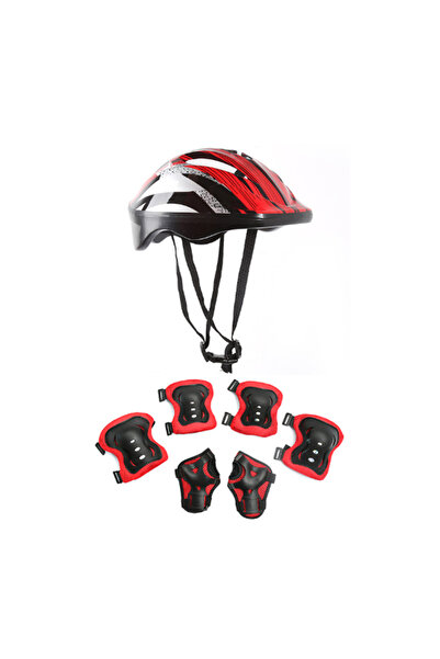 Choice مجموعة من 7 قطع من واقيات الركبة وواقيات الكوع للأطفال باللون الأحمر، ...