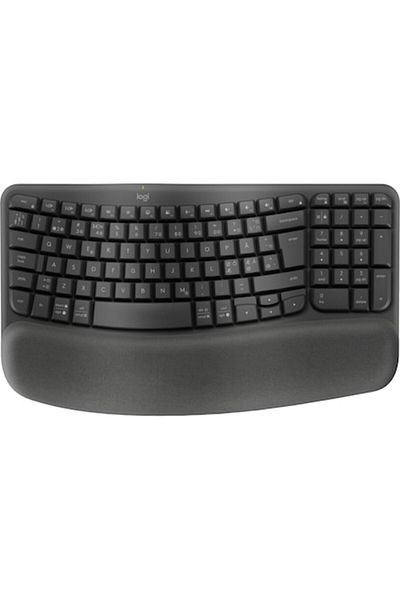 logitech Wave Keys, wireless/Bluetooth, curved, black, standard