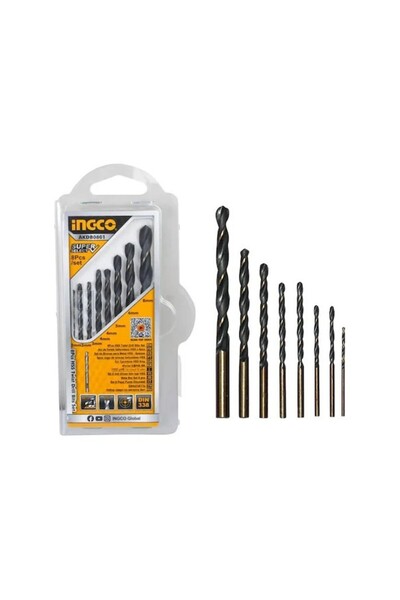 Ingco 8Lİ HSS MATKAP UCU SETİ AKDB0801 INGCO