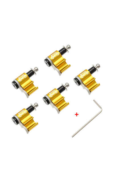 Choice 5 قطع ذهبية - مفتاح ربط MUQZI 5 قطع دليل كابل محول فرامل الدراجة مشابك...