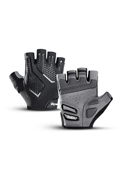 Choice قفازات صيفية لركوب الدراجات الجبلية XL A0028-BK نصف أصابع سوداء من السيليكون السائل الممتص للصدمات والقابلة للتهوية W