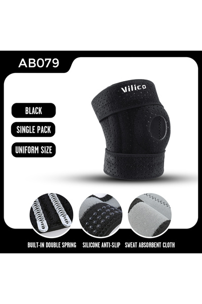 Choice واقي ركبة رياضي أسود قطعة واحدة للرجال والنساء، واقي ركبة مرن مضغوط، و...