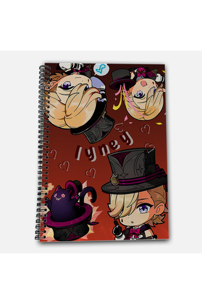 Define Moyas Genshin Impact Lyney Unlined A4 School Notebook 72 Sheets Model 1