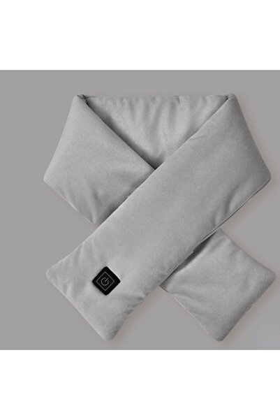 Choice Gray USB Women Men Heating Scarf Temperature Scarf 3 Gears Wrap Fleece Washable Electric Neck Warmer