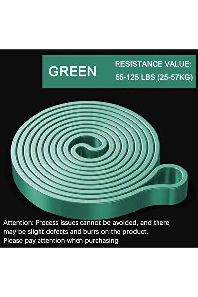 Choice شريط مرن سميك متعدد الأغراض لليوجا، أخضر 125BL، 175-250 رطل، مقاوم للح...