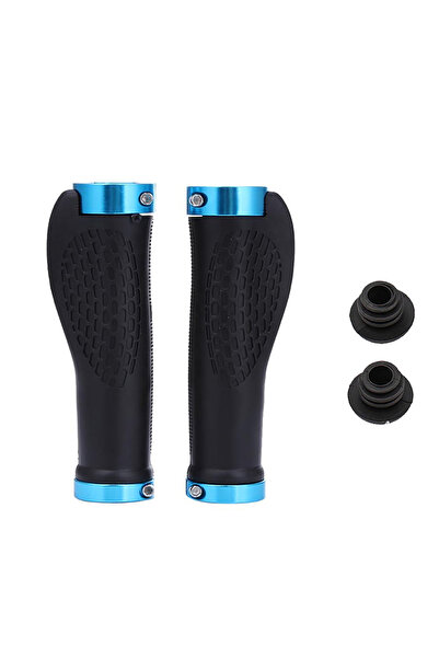 Choice مقابض دراجات مطاطية زرقاء مضادة للانزلاق، قفل على مقود الدراجة الجبلية...