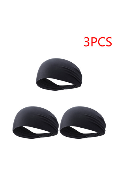 Choice Black 3PCS 3-1PCS Sports Sweatband Breathable Sweat Absorbent Headband Soft Smooth Outdoor Sport Yog