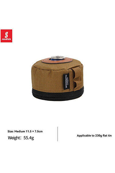 Choice غطاء حماية لعلبة غاز التخييم من كاكي إس مصنوع من القطن والكتان، وحافظة...