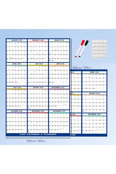 Choice 1 set 2025 Dry Erase Calendar Erasable 2025 Calendar Planner for Wall 12 Month Wet Dry Erase Calenda