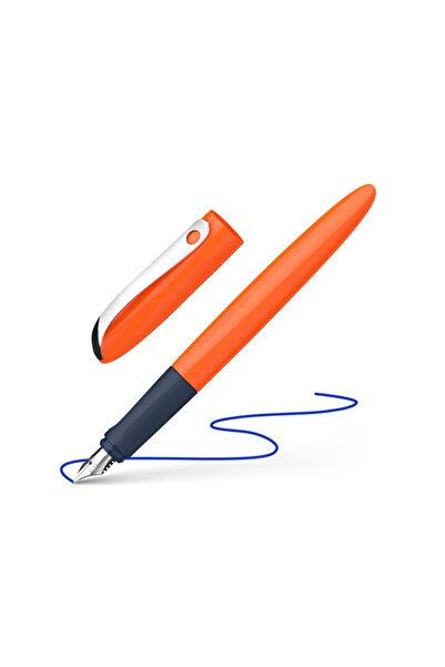 SCHNEIDER Stilou pentru elevi incepatori, ideal pt clasa pregatitoare si clasa 1, Wavy, Portocaliu