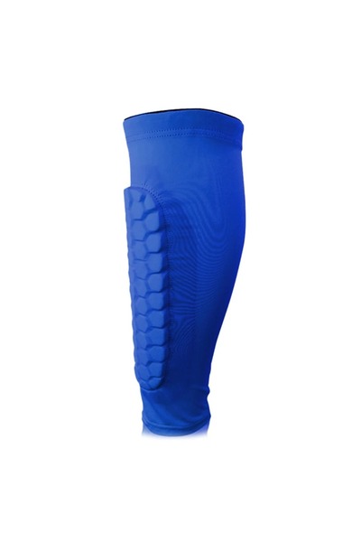 Choice واقيات الساق والساق لكرة القدم بتصميم قرص العسل مقاس M أزرق قطعة واحدة...