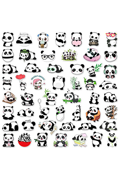 Choice 50PCS Cute Panda Graffiti Sticker Phone Case, Luggage, Water Cup, Tablet Guitar Waterproof Sticker