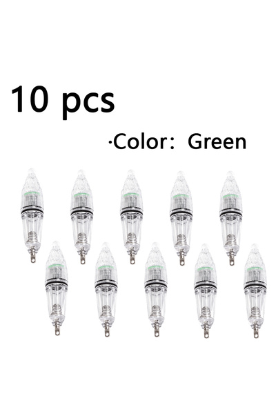 Choice أخضر-10 قطع 10 قطع ضوء صيد LED وامض، ضوء ليلي عالمي للمياه المالحة وال...