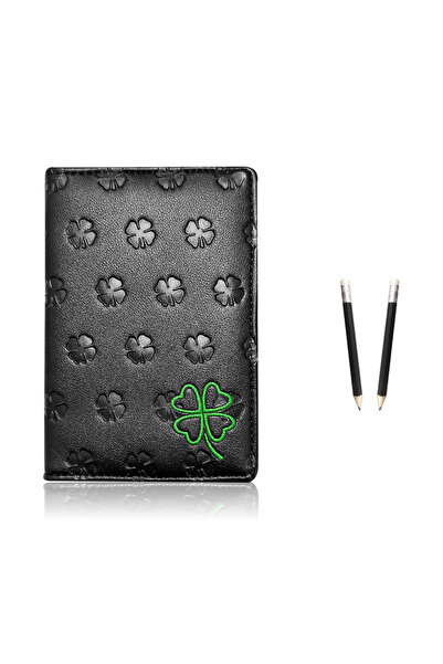 Choice حامل بطاقة نتائج الجولف باللون الأسود مع غلاف كتب الياردات وقلمين رصاص...