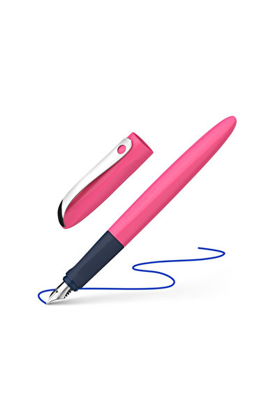 SCHNEIDER Stilou pentru elevi incepatori, ideal pentru clasa pregatitoare si clasa 1, Wavy, Roz